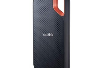 SanDisk 1TB Extreme SSD portatile, Unità a stato solido NVMe esterna, fino a 1050 MB/s, USB-C, USB 3.2 Gen 2×2, Indice di protezione IP65 per la resistenza ad acqua e polvere, Nero