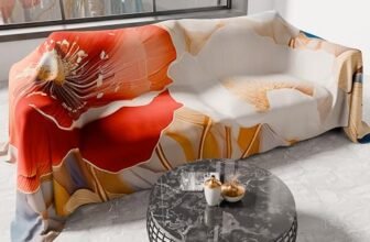 PETTI Artigiani Italiani – Telo Arredo in Microfibra, Copritutto, Copridivano 360×270 cm, Fantasia Floreale 06 9 | Telo Protettivo Lavabile, Copriletto e Copritavolo Multiuso per Divani