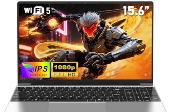 NAIKLULU 15.6 Pollici Pc Portatile 2026, Processore i5 6200U (2,3 a 2,8 GHz), 16GB RAM 512GB SSD Computer Portatile Laptop, Tastiera Completa Retroilluminata, FHD 1920x1080P