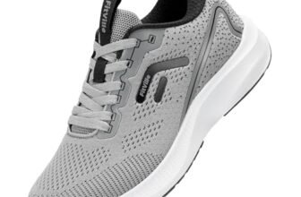 FitVille Scarpe Running Uomo Pianta Larga Comodo Sneakers Ginnastica Traspirante Leggere Scarpe da Corsa su Strada Grigio 43 EU Larga