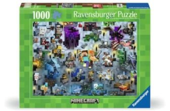Ravensburger Puzzle 1000 Pezzi, Minecraft Mobs – Puzzle Adulti +14 anni, 70 x 50 cm, Puzzle per Adulti Minecraft, Idee Regalo Minecraft