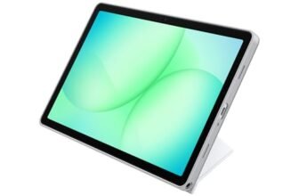 Samsung Book Cover Custodia a libro con copertina posizionabile e doppia visualizzazione per Galaxy Tab A11+, White