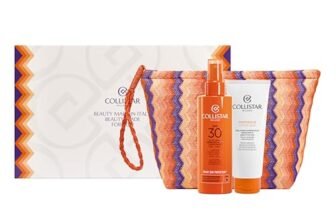 Collistar Cofanetto Regalo Solare SPF30, Latte Spray Abbronzante Idratante 200ml + Balsamo Doposole 100ml, Protezione Alta, Abbronzatura Uniforme, Con Pochette
