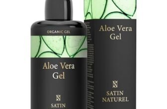 Satin Naturel Gel Aloe Vera Bio 200 ml – 100% Vegano & Cosmetica Naturale – Gel di Aloe Vera Concentrato – Con Acido Ialuronico & Pantenolo – After Sun per Viso, Corpo e Capelli
