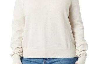 Tommy Jeans Donna Pullover Essential Crew in Cotone, Beige (Oatmeal Htr), XXL