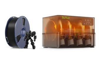 SUNLU AMS Heater Compatibile con Bambu Lab AMS Gen 1, SUNLU PETG Filament Nero 1KG