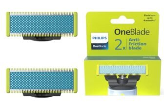Lames de Rechange – PHILIPS – QP225/50 OneBlade – Compatibles Tous Manches, Anti-Friction, 4 Mois d’Utilisation, Étanches