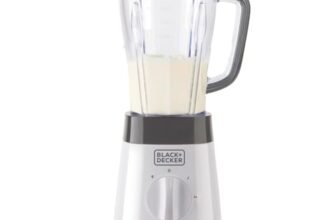BLACK+DECKER BXJB500E Frullatore con Caraffa, 1,5L, Plastica, Bianco