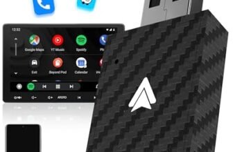 WityEye Adattatore Android Auto Wireless, Bluetooth V5.3 Connessione Stabile, WiFi 5.8GHz ad Alta velocità, USB C/A, Converte da Cablato a Wireless per Smartphone Android 11+