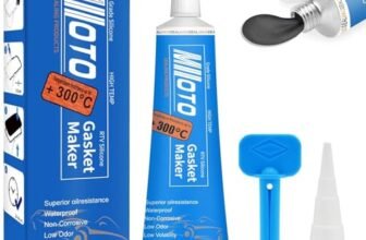 Miioto Silicone Alte Temperature, Sigillante per Motori, Pasta Guarnizione Motore, Siliconico Sigillante Motore Alte Temperature,Resistente Assorbi Vibrazioni, Facile Rimozione-70ML (Nero-1)