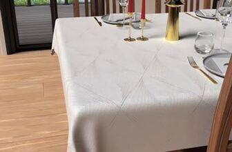 Soleil d’ocre Luxury Tovaglia Anti Macchia, Bianco, 150 x 250 cm