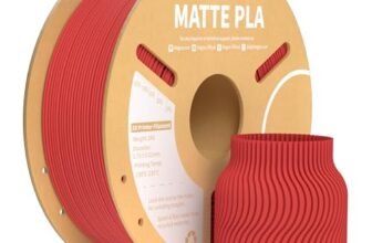 ELEGOO Filamento PLA Matte Rosso Rubino 1 kg, 1,75 mm, Opaco PLA Filamento per Stampante 3D, precisione di misurazione +/- 0,02 mm, adatto per maggior parte delle stampanti 3D FDM