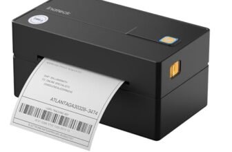 Inateck Stampante per etichette termiche, senza fili, 4 x 6, compatibile con iPhone, Android, iPad, Windows, MacOS, Chrome, USPS, nero