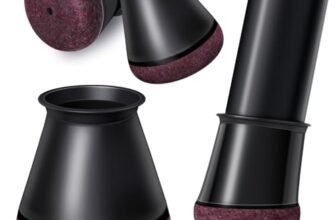 OCONDA 24 Pezzi Gommini per Sedie Rotondi Silicone, Feltrini per Gambe di Mobili, Proteggere il Pavimento dal Rumore Nero (Fit:14-20mm)