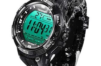 10 ATM Resistente all’acqua Digitale Sportivo Orologio Polso Sveglia, Cronometro, Timer, Dual Tempo