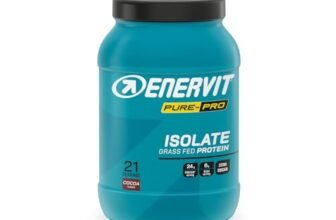 Enervit Pure-Pro Proteine in Polvere Isolate Whey Protein Grass-Fed Gusto Cacao,100% Proteine del Siero del Latte, Concentrato con Vitamina B6, Carica Proteica Post Workout, con Vitamina B6, 630 g