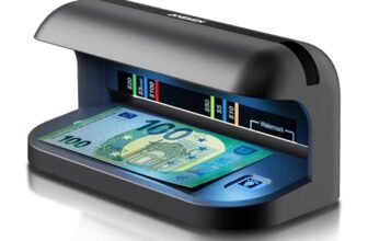Aneken AL-17 rilevatore banconote false, controlla banconote con due lampade UV LED da 1800 lumen, verifica banconote UV, riconosce carte e documenti d’identità, adatto a tutte le valute globali