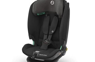 Maxi-Cosi Titan Plus i-Size, Seggiolino Auto ISOFIX, 15 Mesi – 12 Anni (76 – 150 cm), Reclinabile in 4 Posizioni, Regolabile in Altezza, Side Impact Protection G-CELL, per Bambini, Authentic Black