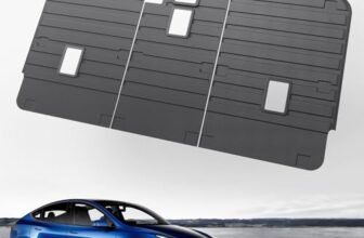 ASZSK Tappetini Schienale Posteriori per Tesla Model Y (5 Posti) 2021 2022 2023 2024, Tappetino Protezion Sedil Posterior, Tappeti per Sedili Posteriori in TPE Tesla Modello Y Accessori