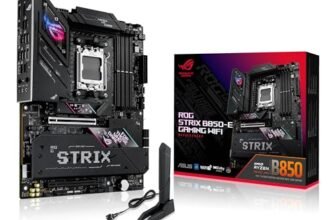 ASUS ROG Strix B850-E Gaming WiFi AMD AM5 16+2+2 fase, Dynamic OC, Core Flex, DDR5 w/AEMP, WiFi 7, 5X M.2, 5G LAN, PCIe® 5.0, USB4®, USB 20Gbps Type-C®, AI OC, AI Networking