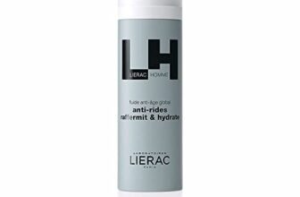 Lierac Homme Fluido Anti Rughe Idratante Tonificante Viso e Contorno Occhi da Uomo, con Acido Ialuronico, per Tutti i Tipi di Pelle, Formato da 50 ml