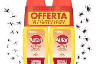 Autan Active Vapo Spray Antizanzare, Repellente Zanzare con Azione Protettiva Duratura, 8 ore di protezione, 2 Confezioni da 100ml
