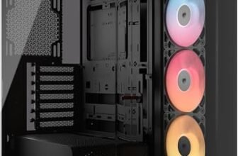 CORSAIR FRAME 4500X RS-R ARGB Case Mid-Tower per PC con Vetro Panoramico – Sistema di Montaggio InfiniRail, Adatto a Due Radiatori da 360 mm, GPU Anti-Sag, Include 3 Ventole RS120R – Nero