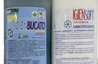 HOME PRO Kit Lavaggio Professionale Completo Igiensoft Ammorbidente Igien Bucato Detersivo Lavatrice Igienizzante Ipoallergenico Profumato Concentrato 1+1l