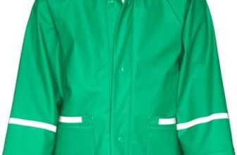 Playshoes Giacca da pioggia, Abbigliamento antipioggia antivento e impermeabile Unisex – Bambini e ragazzi, verde, 104
