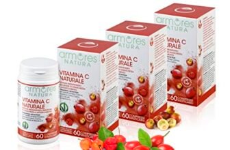 Armores Natura Integratori Alimentari, Vitamina C Naturale, Integratore a Base di Vitamina C da Acerola, Rosa Canina e Camu Camu, Aroma naturale Arancia, Vegano, 3 Pack con 60 Compresse Masticabili