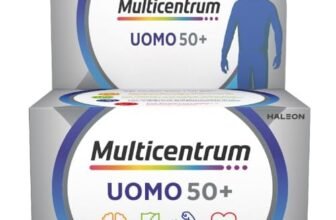 Multicentrum Uomo 50+ Integratore Alimentare Multivitaminico Completo, con Vitamina D3, Supporto Contro la Stanchezza per Uomini oltre 50 anni, 60 Compresse