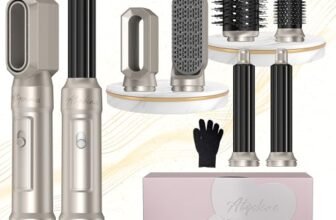 Atopskins 6 in 1 Asciugacapelli Hair Styler 1000W Spazzola Asciugacapelli mit Hairstyler, Air Styler Set con Airflow Arricciacapelli,Spazzola Phon,per Arricciatura,Stiratura,Volumizzante