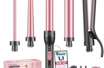 Arricciacapelli 5 in 1 con Piastra – BESTOPE MIX Ferro Arricciacapelli Con Diversi Accessori Per Ricci Grandi E Piccoli, da 10 mm a 32 mm Riscaldamento Rapido, 2 Impostazioni Di Temperatura