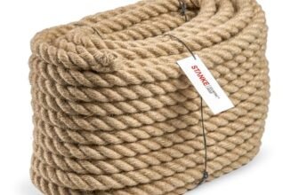 Seilwerk STANKE 5 m Corda di juta da 8 mm in fibra naturale intercciata