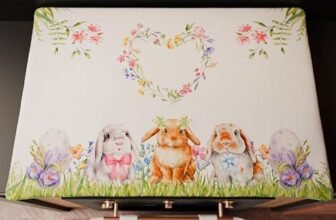 PETTI Artigiani Italiani – Coprifornello Pasquale, Coprifuochi in Stampa Digitale Rabbit, 100% Made in Italy | Eleganza e Protezione per la Cucina di Pasqua