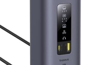 Baseus Docking Station USB C, Spacemate 11 in 1, [Displaylink per MacOS], 3 Monitor 4K, 10Gbps USB-C/A, PD 100W, Ethernet, Audio, per M1/M2/M3 e Win