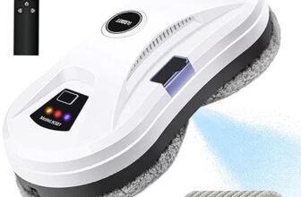 Robot Lavavetri, Lavavetri Elettrico con Getto automatico Spruzzo Lavavetri Elettrico con Telecomandato Robot lavavetri Elettrico 5600pa Forte potenza di aspirazione per grandi finestre esterne