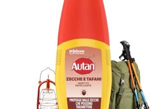 Autan Zecche e Tafani Vapo, Spray Antizecche e antizanzare Comuni, Tigre e Tropicali, Insetto Repellente, 1 Confezione da 100 ml