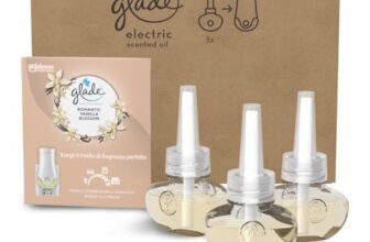 Glade liquido elettrico Profumatore per Ambienti con Olii Essenziali, Fragranza Vaniglia, 3 Ricariche
