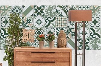 RE-COVERTILES – Adesivi Piastrelle Cucina Bagno Mattonelle adesive in PVC Impermeabili Antigraffio Stickers Decorazione Parete Cementine Peel and Stick – Modello 24 Pz 10×10 cm PS00090 Made in Italy