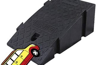Rampa di Carico, Portatili Antiscivolo Rampe di Soglia Leggere, Rampe in Plastica per Marciapiedi Sedie a Rotelle Auto Roulotte Scooter Skateboard Moto (Colore : Nero, Taglia : 25X40X16CM)