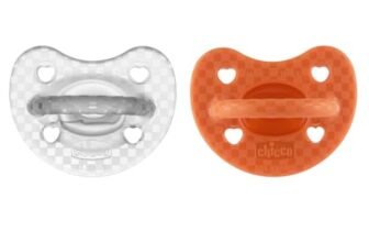 Chicco PhysioForma Set Gommotto Luxe, Ciuccio in Silicone 16-36 Mesi, Morbidi e Delicati, Supportano la Respirazione Fisiologica e Favoriscono il Corretto Sviluppo della Bocca, 2 Pezzi, Bimba