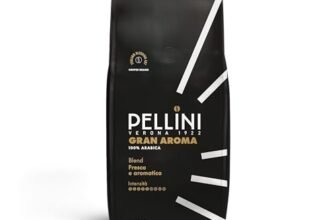 Pellini N.3 Gran Aroma, Caffè in Grani per Espresso 1kg, Miscela 100% Arabica dal Gusto Deciso e Armonioso, Caffè in Chicchi a Tostatura Lenta