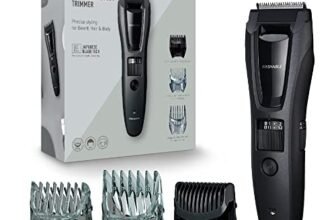 Panasonic ER-GB62-H503 Regolabarba e Tagliacapelli da Uomo, Tagliacapelli Portatile Cordless Impermeabile, 39 Impostazioni di Lunghezza, 3 Accessori, Funzionamento Senza Filo e con Cavo, Grigio Opaco