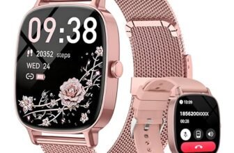 coioc Smartwatch Donna,Risposta/Effettuazione Chiamate,Schermo Ultra Nitido1.85” HD,Fitness Tracker Frequenza Cardiaca/Sonno/SpO2,Compatibile IOS/Android,120+Modalità Sportive,IP68,2 inturini