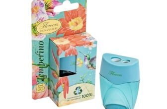 Pigna, Blister 1 temperino NATURE FLOWERS, 2 fori, con serbatoio, confezione singola