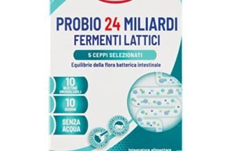 Equilibra Integratori Alimentari, Probio 24 Miliardi, Integratore Di Fermenti Lattici Per L’Equilibrio Della Flora Intestinale, Senza Acqua, Senza Glutine, 10 Bustine Orosolubili
