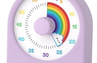 LIORQUE Timer Visivo Per Bambini Con Custodia Protettiva, Timer Per Bambini E Adulti, Funzione Di Pausa, Modalità Silenziosa, Conto Alla Rovescia Di 60 Minuti Per La Scuola, Le Riunioni, La Cucina