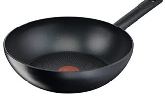 Lagostina Rigenera Green Wok Antiaderente in Alluminio 100% Riciclato Ø 28 cm, Padella Induzione Gas e Forno, Rivestimento Antigraffio, Manico Ergonomico