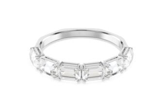 Swarovski Bracciale rigido Millenia, Taglio ottagonale, Bianco, Placcato rodio